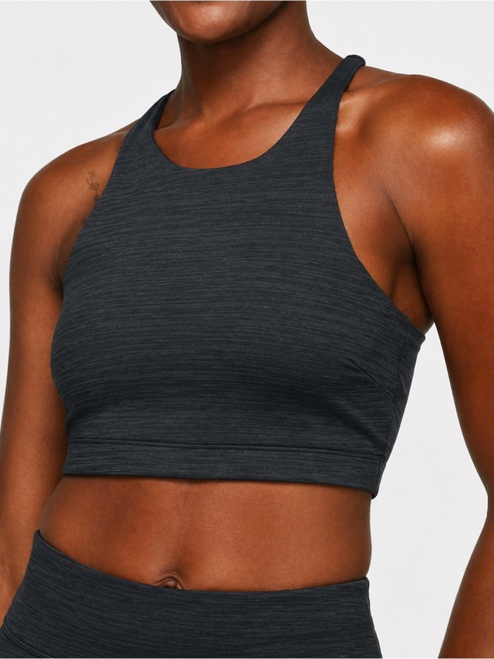 Outdoor Voices Tech Sweat Crop Top Sports Bra Black Size Small
